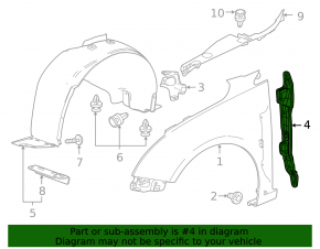 Wing seal door-wing left Chevrolet Cruze 11-16