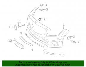Mercedes emblem for the front bumper of the Mercedes CLA 14-19