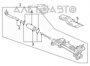 Steering rod left Nissan Sentra 20-