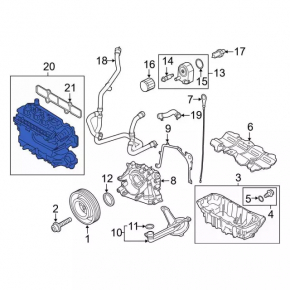 Intake manifold Ford Escape MK3 17-19 1.5T, without sensor