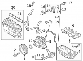 Intake manifold Ford Escape MK3 17-19 1.5T, without sensor