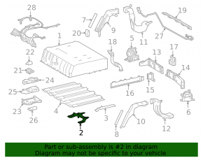 Battery mount VVB front right Toyota Prius 50 Prime 17-22