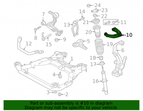 Upper front left control arm Mazda 6 09-10 for R17-18
