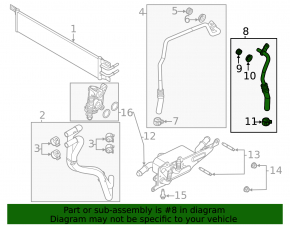 Automatic transmission cooling pipe outlet Ford Escape MK4 20- AWD