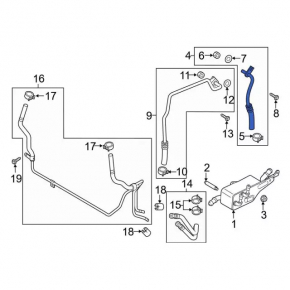 Automatic transmission cooling pipe outlet Ford Escape MK4 20- AWD