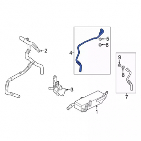 Automatic transmission cooling pipe outlet Ford Escape MK4 20- AWD