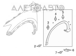 Front right wing arch trim Mazda CX-5 13-16