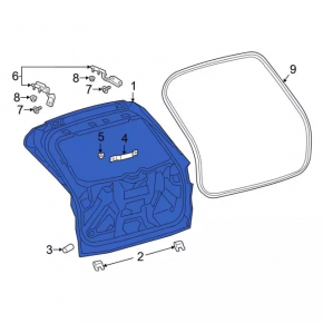 Boot door bare with glass Ford Escape MK4 20-22