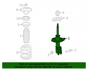 Shock absorber front right GMC Terrain 10-17