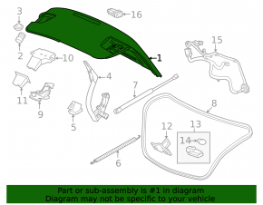 Chevrolet Malibu 13-15 Trunk Lid