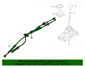 Mitsubishi Lancer 10-17 Manual Transmission Cable
