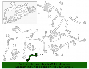 Cooling system hose Kia Niro 23-26 EV, tee valve