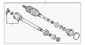 Front right axle drive for Toyota Camry v50 12-14 2.5 usa