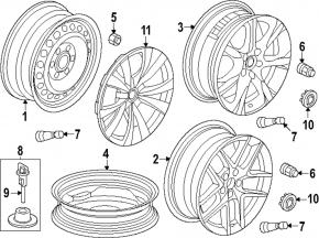 Wheel cap R16 Honda Civic 22-25