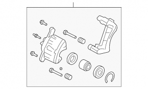 Front right caliper assembly for Toyota Rav4 13-18, rusty