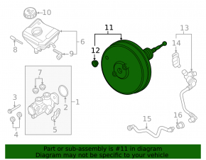 Audi Q7 16-25 vacuum booster