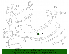 Plug towing hook rear bumper right BMW X5 F15 14-18