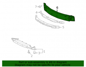 Front bumper reinforcement Toyota Camry v70 21-24 usa aluminum, hybrid