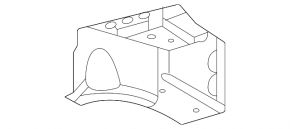 Front left side member nose for Toyota BZ4X 23-25