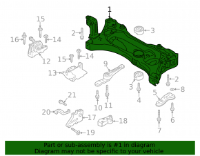 Front subframe for VW Golf 15-21