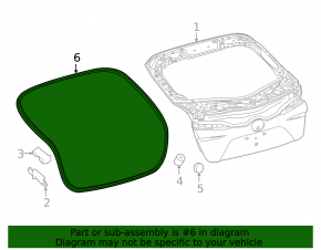 Rubber seal for the trunk door Toyota Prius 50 Prime 17-22