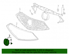 2022-24, 2025 Acura MDX Grille Emblem