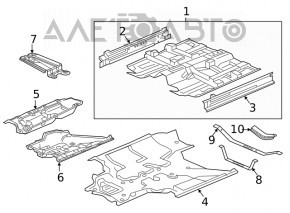 Right underbody protection for Honda CRV 23-26, tears