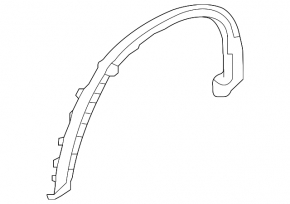 Rear right wing arch trim Infiniti QX30 17- FWD, black gloss, broken crepe, scratch