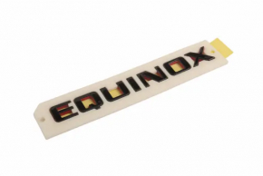 The EQUINOX emblem on the tailgate of the Chevrolet Equinox 18-24 is black.