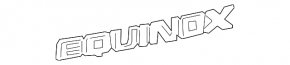 The EQUINOX emblem on the tailgate of the Chevrolet Equinox 18-24 is black.