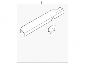 Front right door sill plate for Kia Optima 11-15, gray