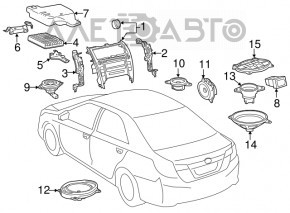 Front right door speaker for Toyota Camry v50 12-14 USA