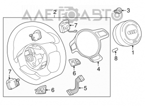Bare steering wheel Audi A4 B8 13-16 3 spokes