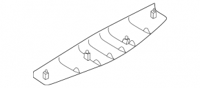 Upper trunk door trim Nissan Leaf 18 - gray