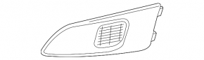 Front bumper grille left Chevrolet Sonic 12-16 without fog lights