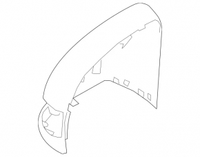 Right mirror cover Mercedes S-class W222 14-20 black