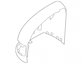 Right mirror cover Mercedes S-class W222 14-20 black