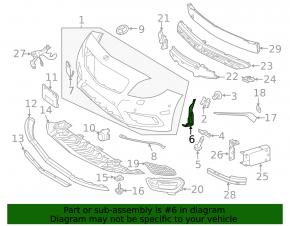 Front bumper mount right Mercedes CLA 14-16 prerest