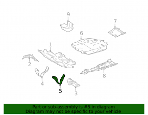 Left engine guard mounting bracket for Mercedes X164 GL W164 ML