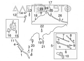 Windshield washer hose for Nissan Murano z51 09-14