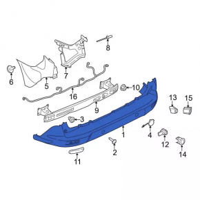 Rear Bumper Reinforcement Ford Transit Connect MK2 13-