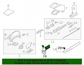Left front panel trim for Mazda 6 18-21, beige leather