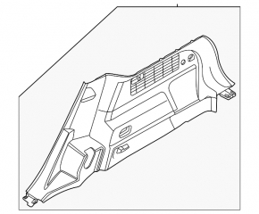 Rear right arch trim Ford Mustang Mach-E 21-23 black
