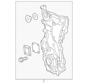 Toyota Camry v50 2.5 front engine cover, 12-14 usa 2AR-FE with oil pump