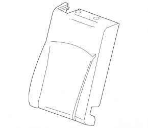 Right rear seat backrest for a 1920 Chevrolet Impala, gray cloth, dry-cleanable, dented