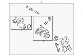 Rear right caliper assembly for Subaru Outback 15-19