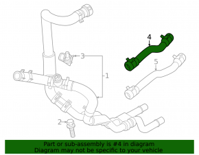 Cooling system hose for Kia Niro 23-26 HEV, PHEV