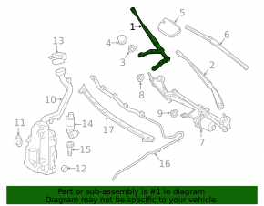 Wiper arm right Infiniti QX30 17-19
