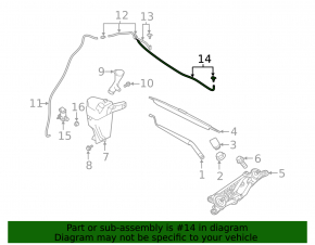Left windshield washer nozzle Nissan Kicks 18-24
