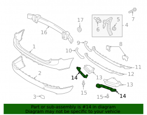 Exhaust Tip Bracket Left Volvo XC90 16-21